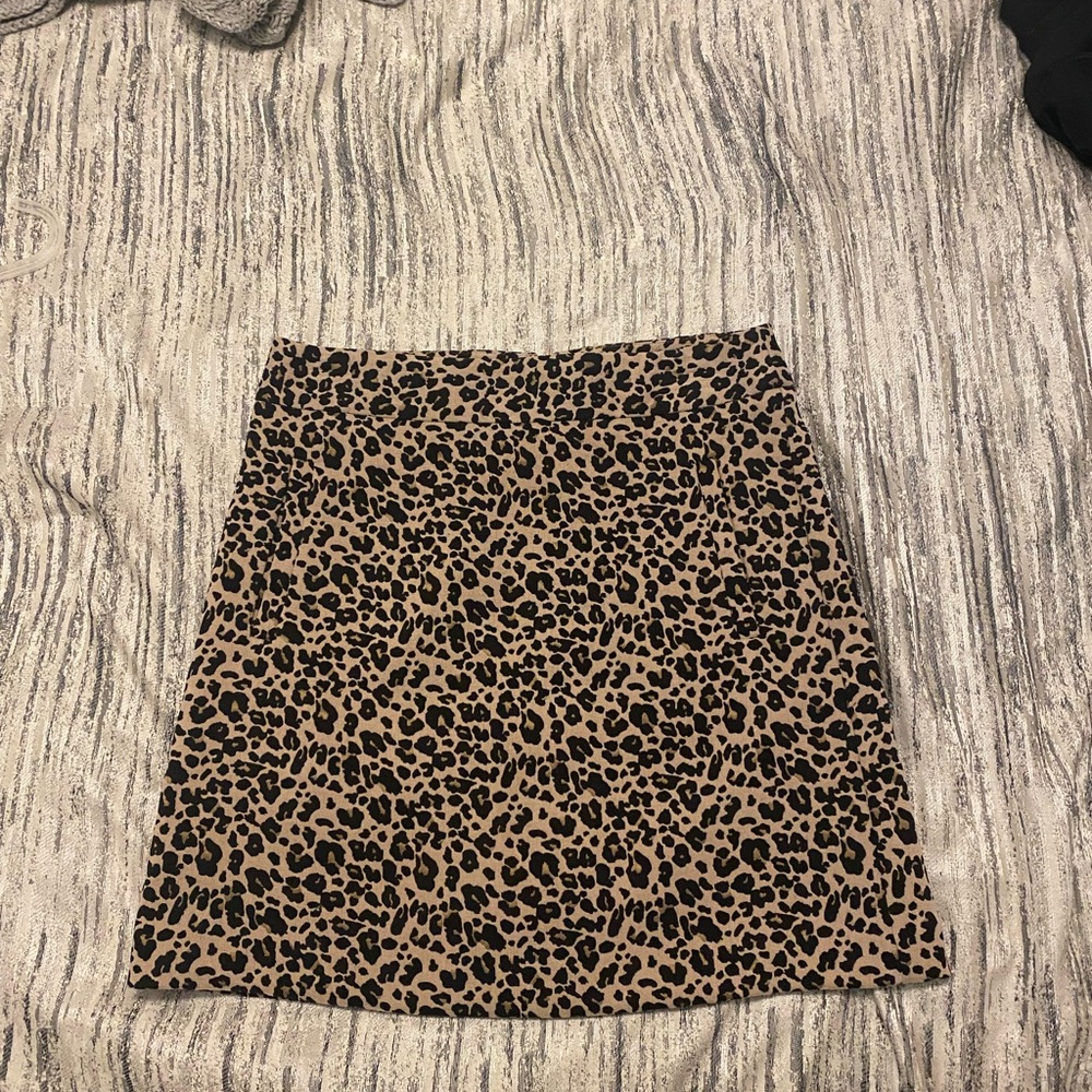 LOFT Leopard Print Mini Skirt